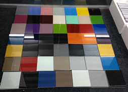 Painted glass splash back samples in derry city and Northern Ireland
