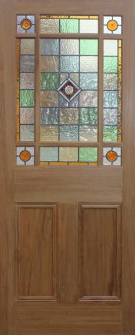 Deourative coloured glass leaded light for domestic internal doors lead lines and coloured glass designed and manufactured in derry city and northern ireland.png