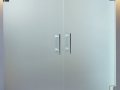 Frosted sandblasted obscure glass doors in derry Custom made office fit out internal glass office space with glass partitions in derry city and across ireland.png