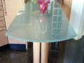 Kitchen glass counter table top cracked ice tughen glass laminated glass cracked ice kitchen glass in ireland