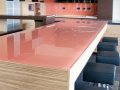 kitchen glass counter top table top glass made to measure pink back painted glass table top in ireland