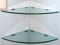 Bathroom Glass Ireland Glass shelves corner cut to size curved clear glass shelves