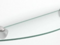 Custome made shaped glass curved glass wall mounted chrome glass shelves for modern interior design in ireland