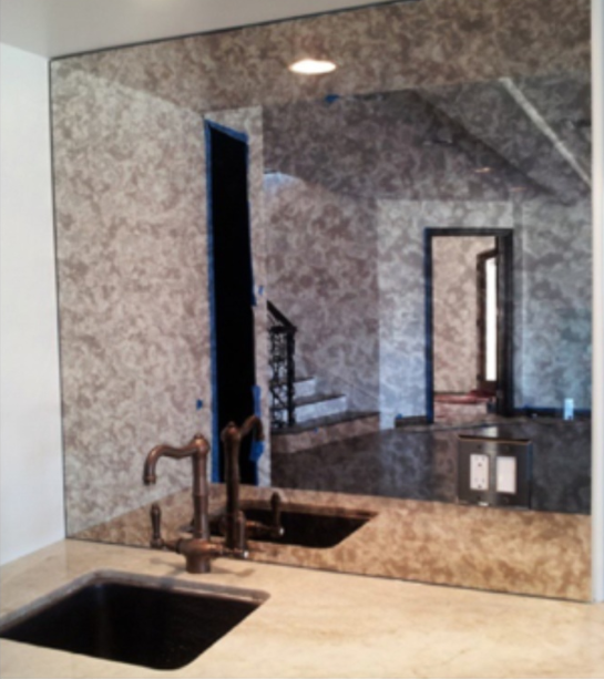 Antique Glass Mirror Kitchen splash back distressed mirror modern